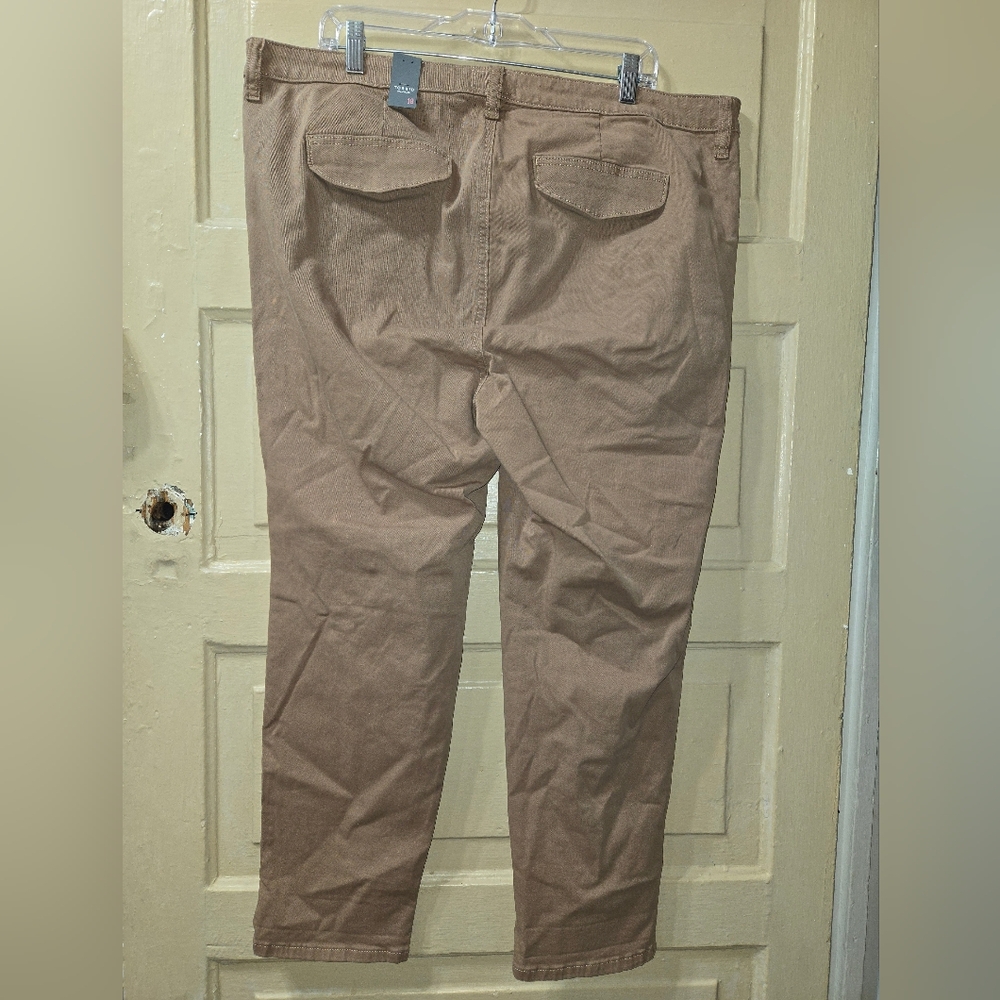 Torrid Brown Twill Crop Chino Pants NWT Size: 18 - Picture 3 of 6